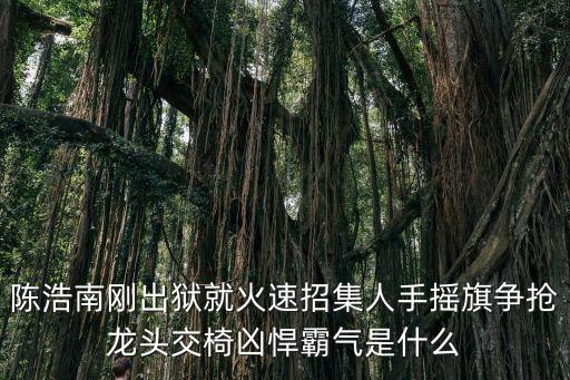 陳浩南剛出獄就火速招集人手搖旗爭搶龍頭交椅兇悍霸氣是什么
