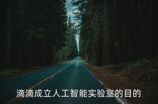 滴滴成立人工智能實(shí)驗(yàn)室的目的