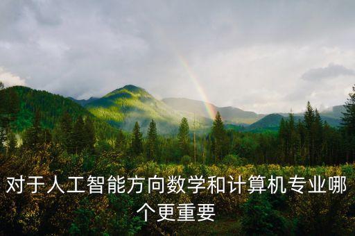 對(duì)于人工智能方向數(shù)學(xué)和計(jì)算機(jī)專(zhuān)業(yè)哪個(gè)更重要