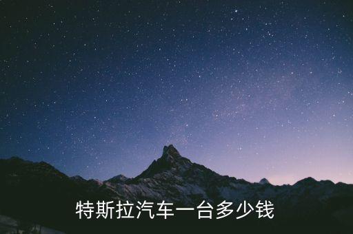 特斯拉車多少錢，特斯拉汽車大概多少錢