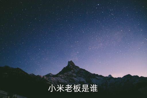 小米老板是誰