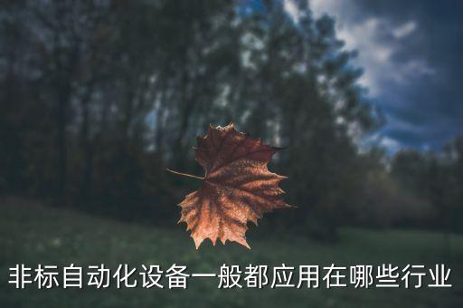 非標(biāo)自動(dòng)化設(shè)備一般都應(yīng)用在哪些行業(yè)