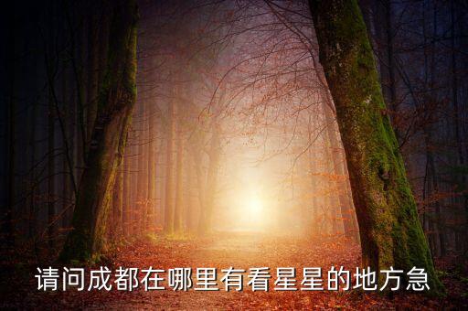 請問成都在哪里有看星星的地方急