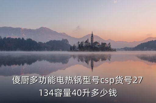 傻廚多功能電熱鍋型號csp貨號27134容量40升多少錢