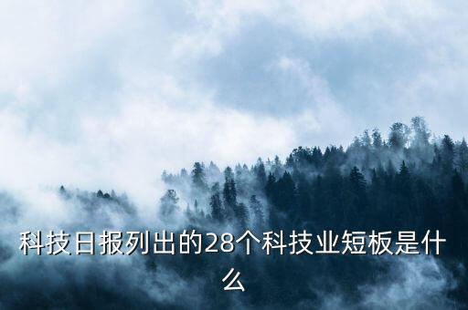 科技日報列出的28個科技業(yè)短板是什么