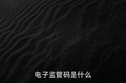 實現(xiàn)科技賦能檢查，電子監(jiān)管碼是什么