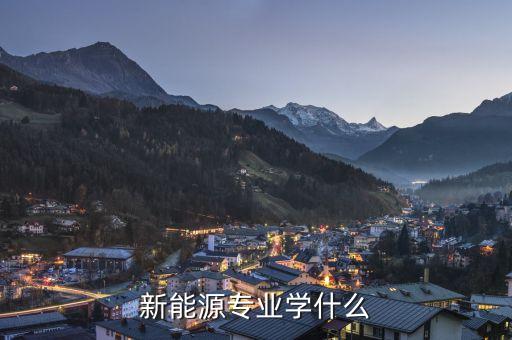 新能源專業(yè)學(xué)什么