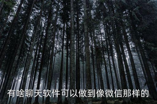 有啥聊天軟件可以做到像微信那樣的