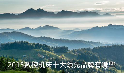 2015數(shù)控機床十大領(lǐng)先品牌有哪些