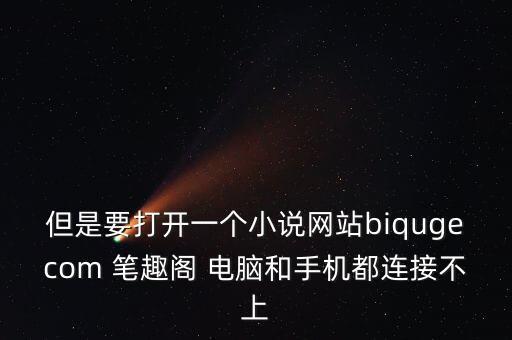 但是要打開(kāi)一個(gè)小說(shuō)網(wǎng)站biqugecom 筆趣閣 電腦和手機(jī)都連接不上