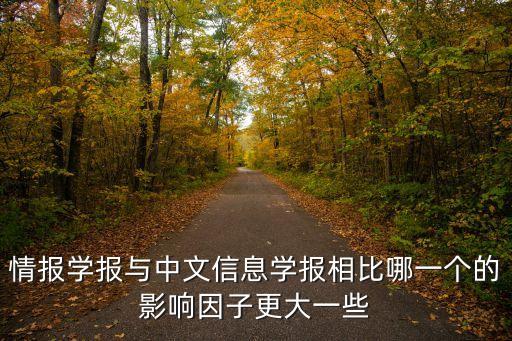 情報(bào)學(xué)報(bào)與中文信息學(xué)報(bào)相比哪一個(gè)的影響因子更大一些