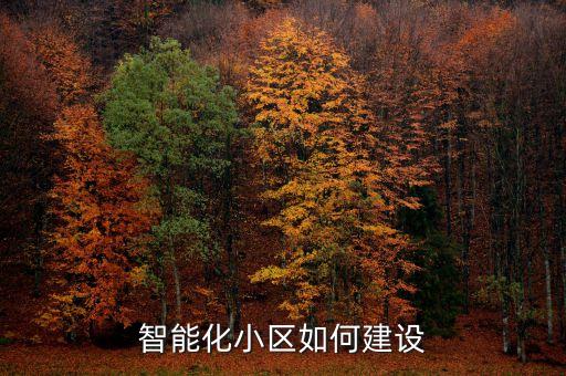 智能化小區(qū)如何建設(shè)