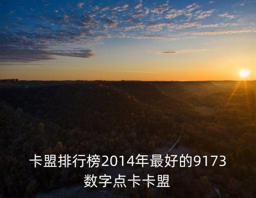 卡盟排行榜2014年最好的9173數(shù)字點(diǎn)卡卡盟