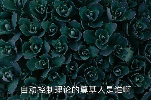 自動控制理論的奠基人是誰啊