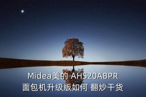 Midea美的 AHS20ABPR面包機(jī)升級(jí)版如何 翻炒干貨