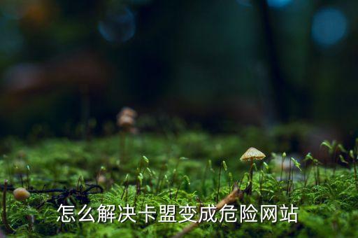 怎么解決卡盟變成危險(xiǎn)網(wǎng)站