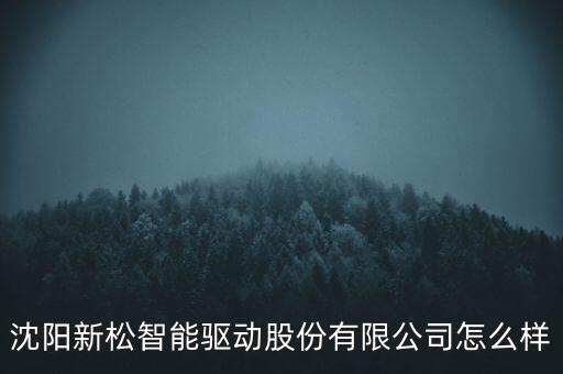 沈陽(yáng)新松智能驅(qū)動(dòng)股份有限公司怎么樣