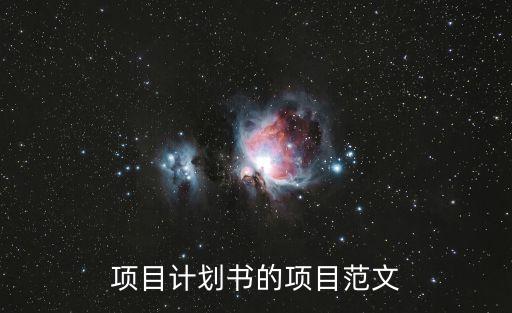 項目計劃書模板，項目計劃書范本