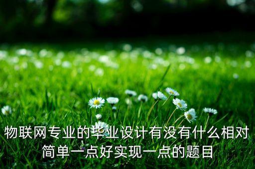 物聯(lián)網(wǎng)專業(yè)的畢業(yè)設(shè)計(jì)有沒有什么相對(duì)簡(jiǎn)單一點(diǎn)好實(shí)現(xiàn)一點(diǎn)的題目