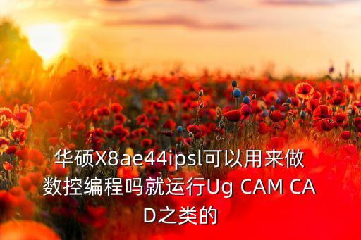 華碩X8ae44ipsl可以用來做數(shù)控編程嗎就運行Ug CAM CAD之類的