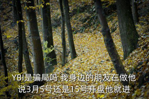 YBI是騙局嗎 我身邊的朋友在做他說3月5號還是15號開盤他就進(jìn)