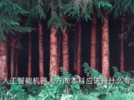 人工智能與機器人專業(yè)，人工智能機器人方向本科應該報什么專業(yè)