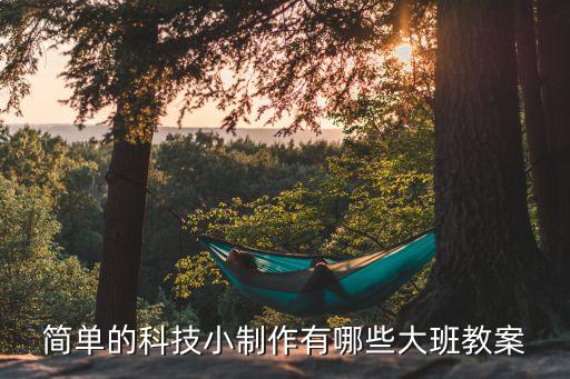 簡(jiǎn)單的科技小制作有哪些大班教案