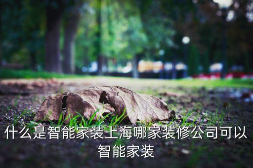 什么是智能家裝上海哪家裝修公司可以智能家裝