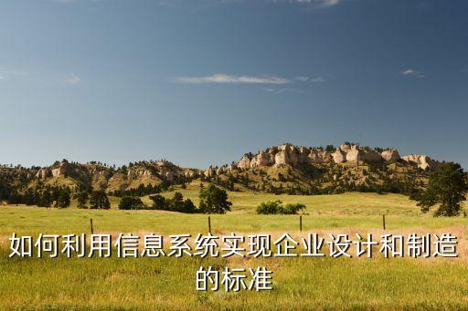 如何利用信息系統(tǒng)實(shí)現(xiàn)企業(yè)設(shè)計(jì)和制造的標(biāo)準(zhǔn)