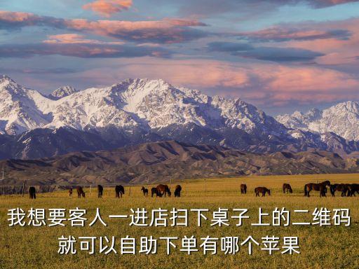 逛逛自助下單，我想要客人一進(jìn)店掃下桌子上的二維碼就可以自助下單有哪個(gè)蘋果