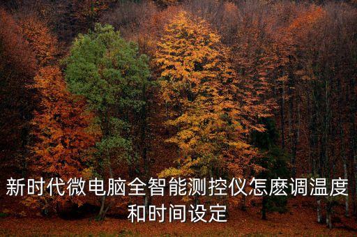 新時代微電腦全智能測控儀怎麼調(diào)溫度和時間設(shè)定