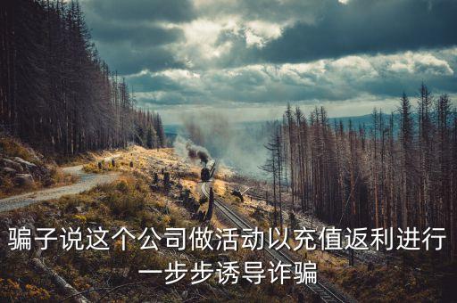 騙子說這個(gè)公司做活動(dòng)以充值返利進(jìn)行一步步誘導(dǎo)詐騙