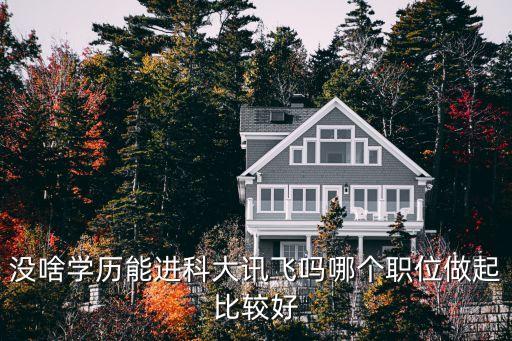 沒啥學(xué)歷能進(jìn)科大訊飛嗎哪個(gè)職位做起比較好