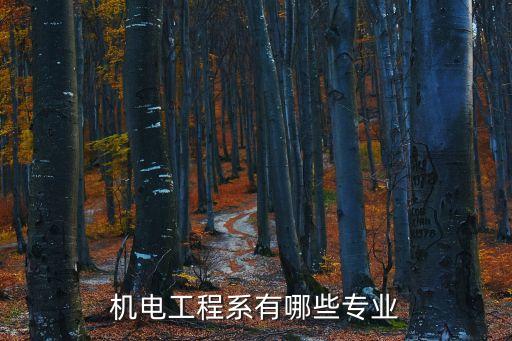 機(jī)電工程系有哪些專業(yè)