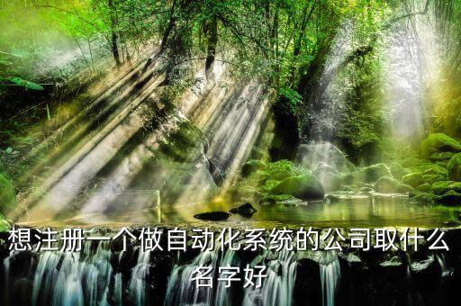 想注冊一個做自動化系統(tǒng)的公司取什么名字好