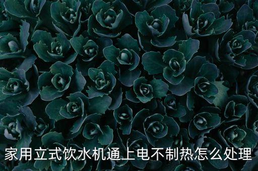 家用立式飲水機通上電不制熱怎么處理