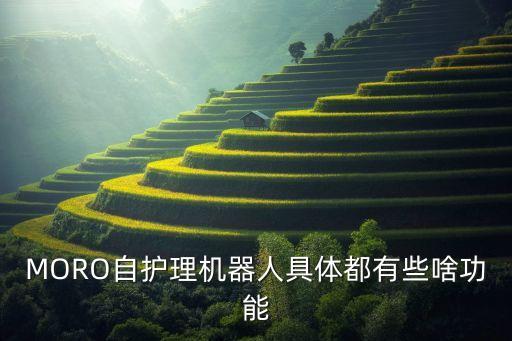 MORO自護理機器人具體都有些啥功能