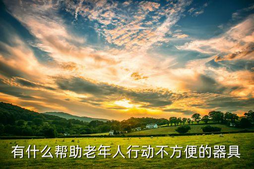 有什么幫助老年人行動不方便的器具