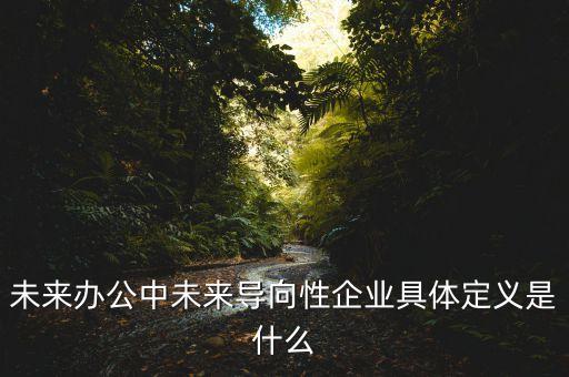 未來辦公中未來導(dǎo)向性企業(yè)具體定義是什么