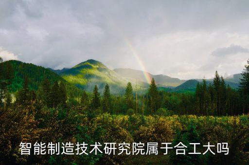 智能制造技術(shù)研究院屬于合工大嗎