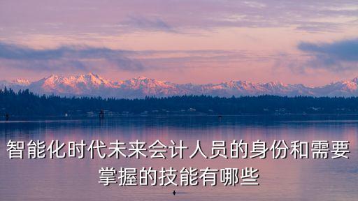 智能化時(shí)代未來會計(jì)人員的身份和需要掌握的技能有哪些