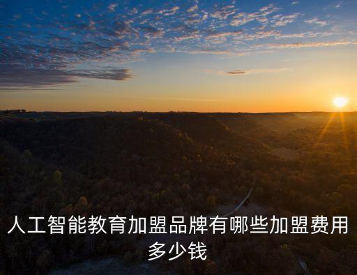 人工智能加盟代理項(xiàng)目推薦，人工智能教育加盟品牌有哪些加盟費(fèi)用多少錢