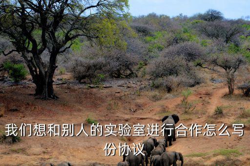 我們想和別人的實驗室進(jìn)行合作怎么寫份協(xié)議