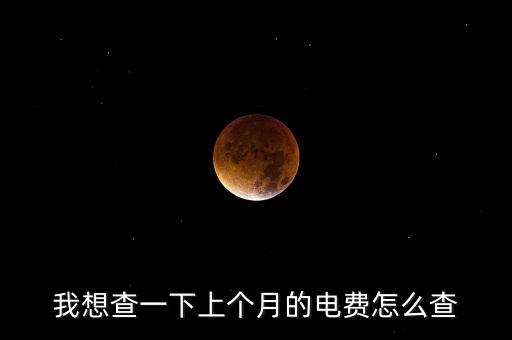 我想查一下上個(gè)月的電費(fèi)怎么查
