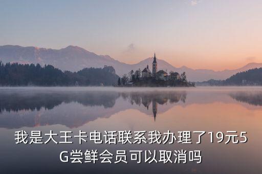 騰訊大王卡19元申請(qǐng)入口，我是大王卡電話聯(lián)系我辦理了19元5G嘗鮮會(huì)員可以取消嗎