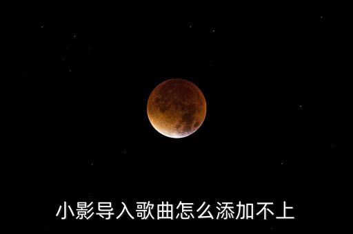 小影導(dǎo)入歌曲怎么添加不上