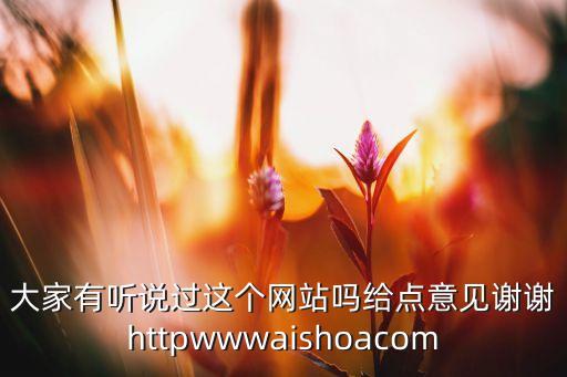 openi網(wǎng)站，大家有聽說過這個網(wǎng)站嗎給點意見謝謝httpwwwaishoacom