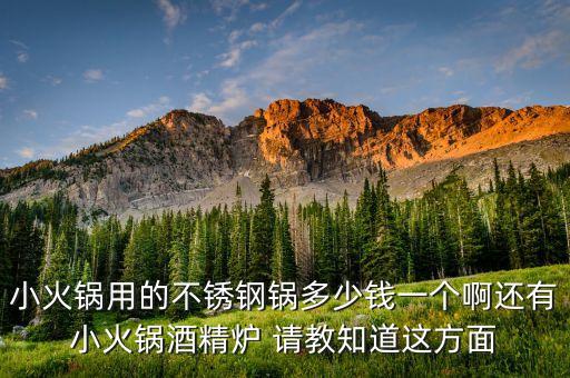 小火鍋用的不銹鋼鍋多少錢一個(gè)啊還有小火鍋酒精爐 請(qǐng)教知道這方面