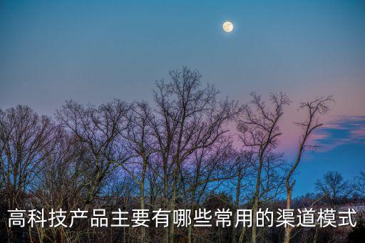 高科技產(chǎn)品主要有哪些常用的渠道模式
