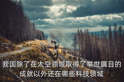 我國除了在太空領(lǐng)域取得了舉世矚目的成就以外還在哪些科技領(lǐng)域
